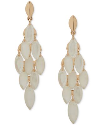 lonna & lilly - Navette Disc Chandelier Earrings