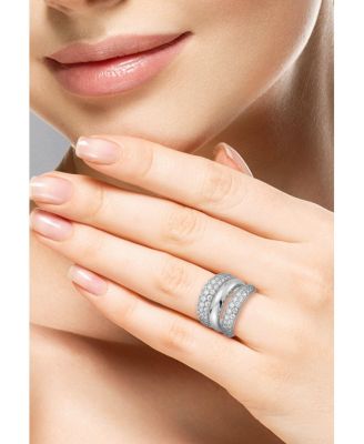 Sterling Silver Statement Triple Dome Ring
