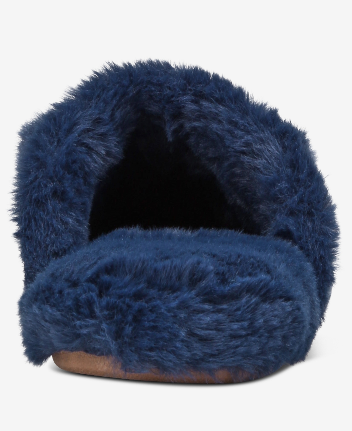 Charter Club Women's Faux Shearling Slide Slippers, Macy's Exclusive In Blue