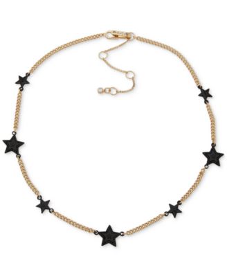KARL LAGERFELD PARIS - Pav&eacute; Star Station Collar Necklace, 16" + 3" extender