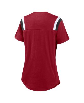 Women's Heather Red Arizona Cardinals Historic Slub Fashion T-Shirt