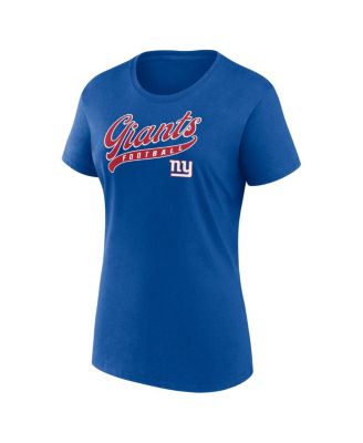 Women's Royal New York Giants Start to Finish T-Shirt and Shorts Combo Pack