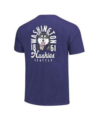 Men's Purple Washington Huskies Comfort Colors Mascot Overlay T-Shirt