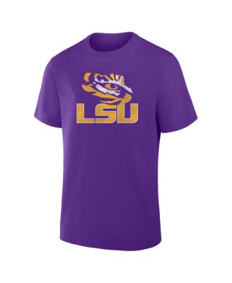 Men's Purple LSU Tigers Big Tall Distressed Vintage Logo T-Shirt