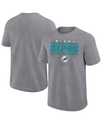 Fanatics - Men's Heather Gray Miami Dolphins Big Tall Top Notch T-Shirt