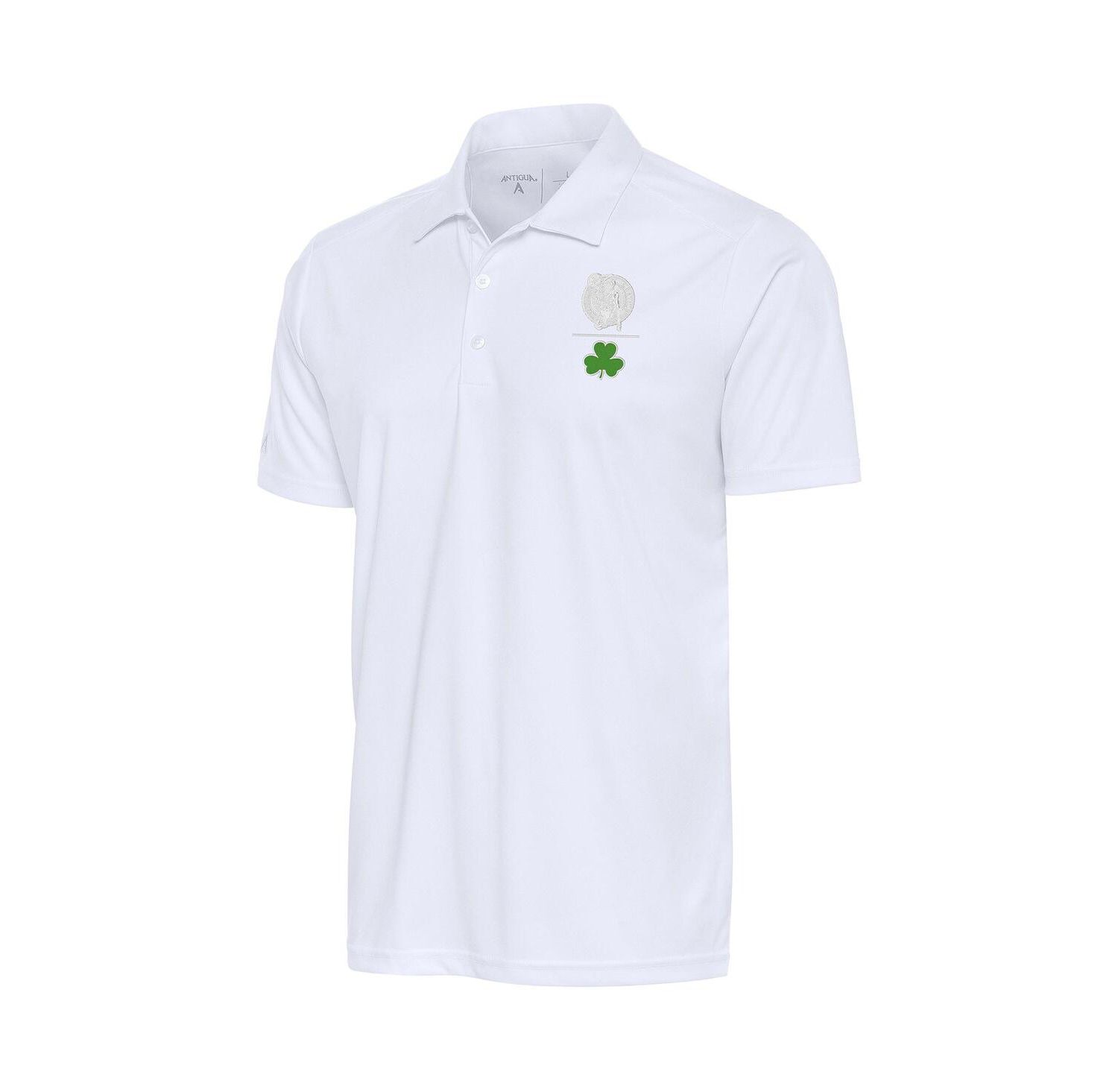 Men's White Boston Celtics Shamrock Tribute Polo Shirt