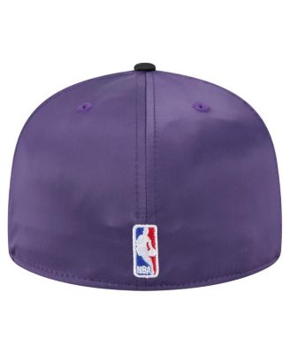 Men's Purple/Black Phoenix Suns Throwback Satin Vintage Pin Two-Tone 59FIFTY Fitted Hat