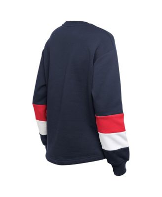 Women's Navy Atlanta Braves Game Day Color Pullover Sweatshirt