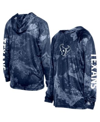 New Era - Men's&nbsp; Navy Houston Texans RealTree Xtreme Camo Raglan Long Sleeve Hooded T-Shirt