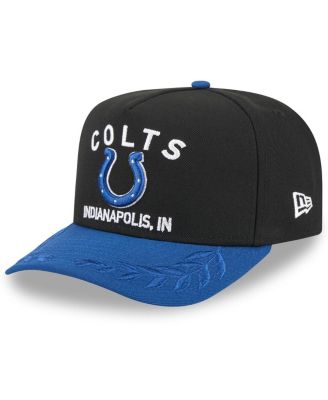 New Era - Big Boys and Girls Black/Royal Indianapolis Colts 2025 NFL Draft A-Frame 9FIFTY Snapback Hat