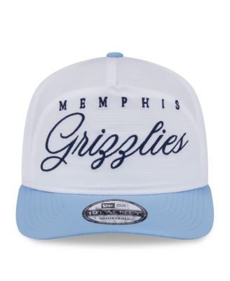 Men's White/Light Blue Memphis Grizzlies 2025 NBA Draft On-Stage Nylon 19TWENTY Adjustable Hat