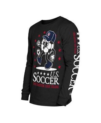 Men's Black USMNT Old School Sport Long Sleeve T-Shirt