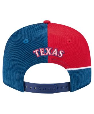Men's Royal/Red Texas Rangers Retro Split Corduroy Snapback Hat