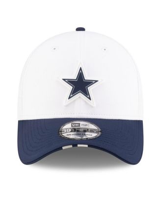 Men's White/Navy Dallas Cowboys 2025 NFL Training Camp 39THIRTY Flex Hat