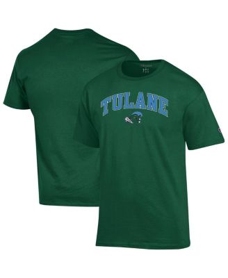 Champion - Men's&nbsp;Green Tulane Green Wave Arch Over Logo T-Shirt
