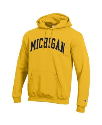 Men's Maize Michigan Wolverines Basic Arch Fleece Pullover Hoodie