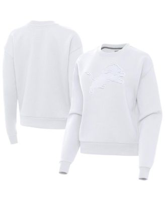 Women's White Detroit Lions Victory Pullover Sweatshirt