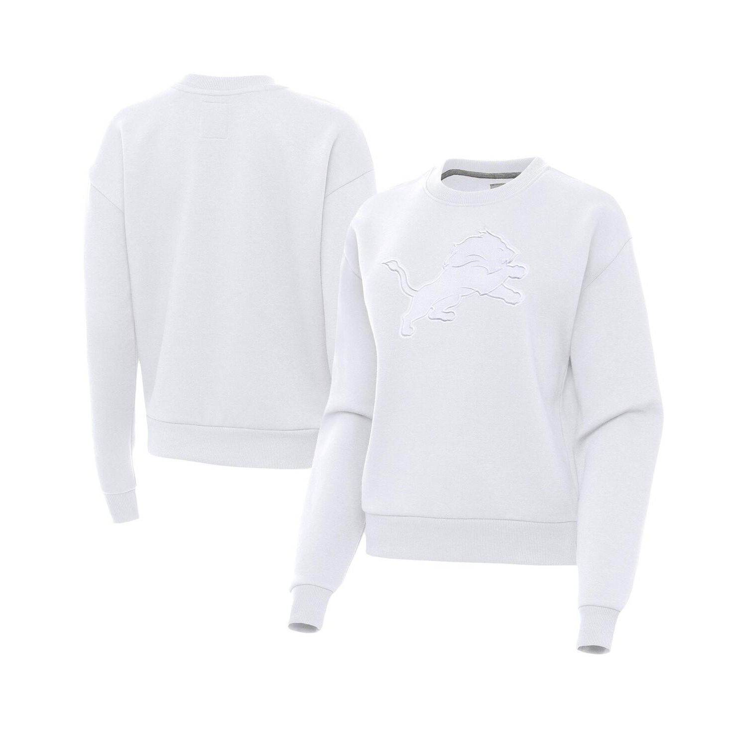 Women's White Detroit Lions Victory Pullover Sweatshirt