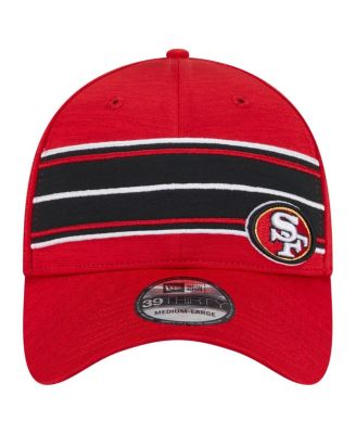 Men's Scarlet San Francisco 49ers Stripes 39THIRTY Flex Hat