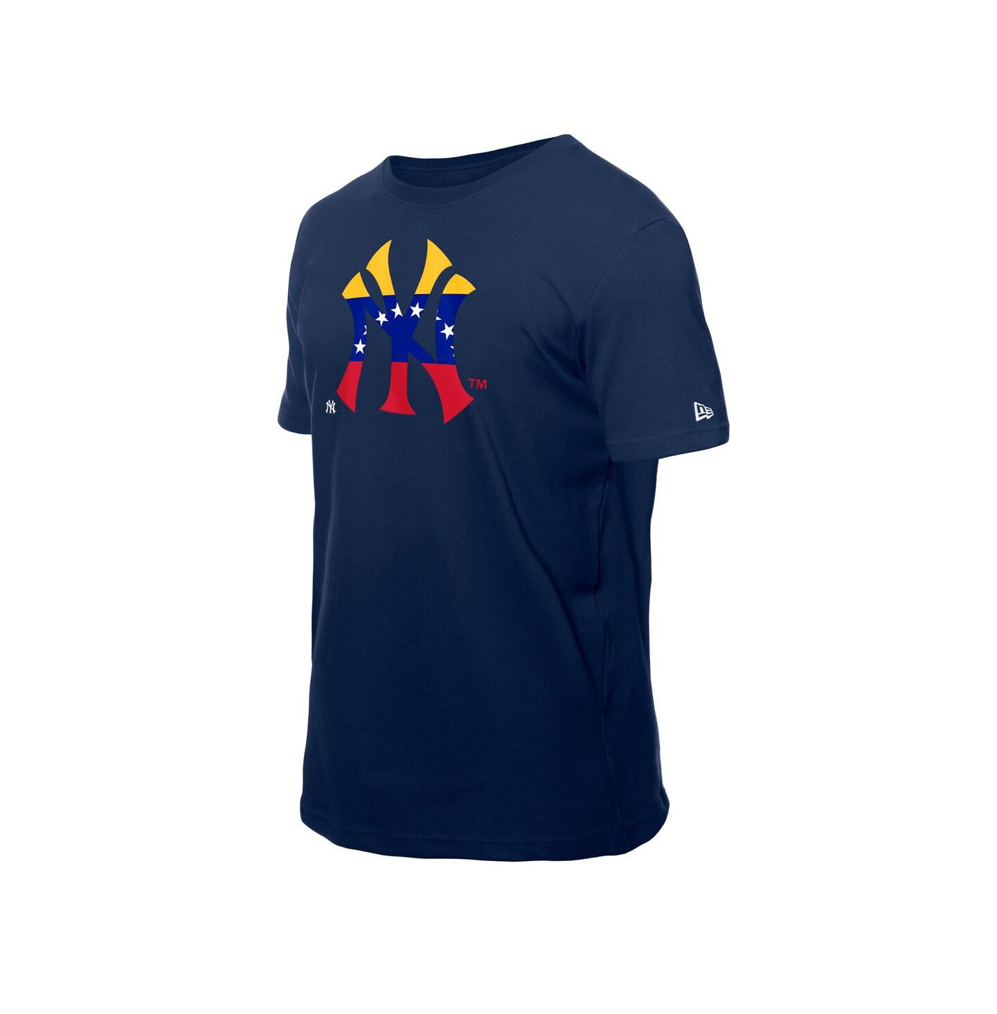 Мужская футболка New Era Navy New York Yankees Venezuelan Flag Logo — фото 2