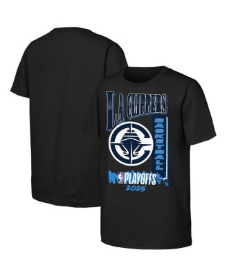Outerstuff - Big Boys and Girls Black LA Clippers 2025 NBA Playoffs Hype T-Shirt