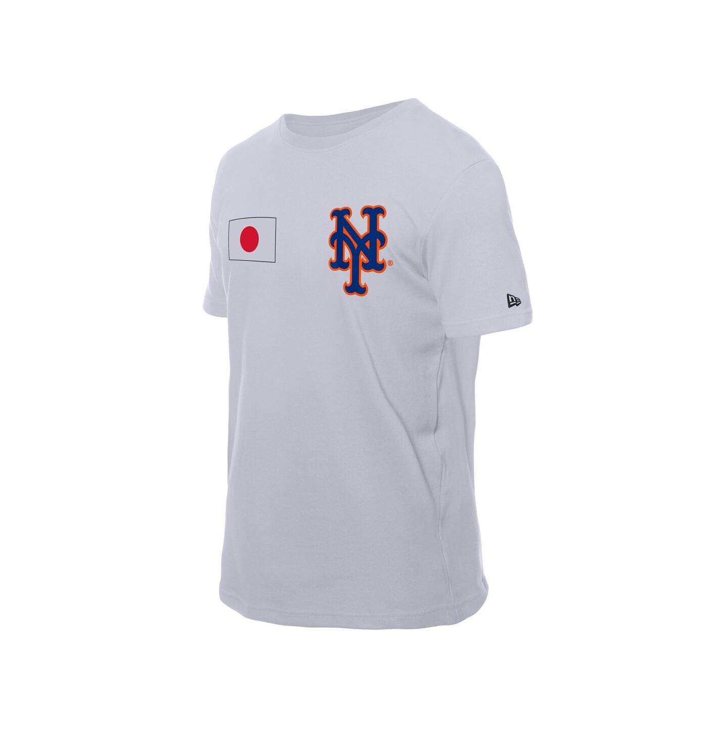 Мужская футболка New Era White New York Mets Japanese Flag — фото 3