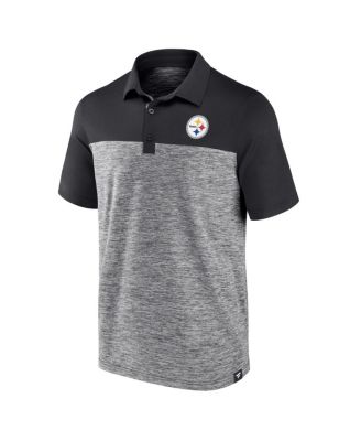 Men's Heather Charcoal Pittsburgh Steelers Clutch Polo Shirt
