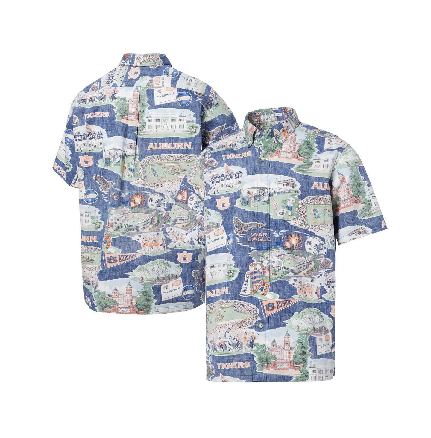 Мужская рубашка Reyn Spooner Navy Auburn Tigers Scenic Button-Down — фото 1