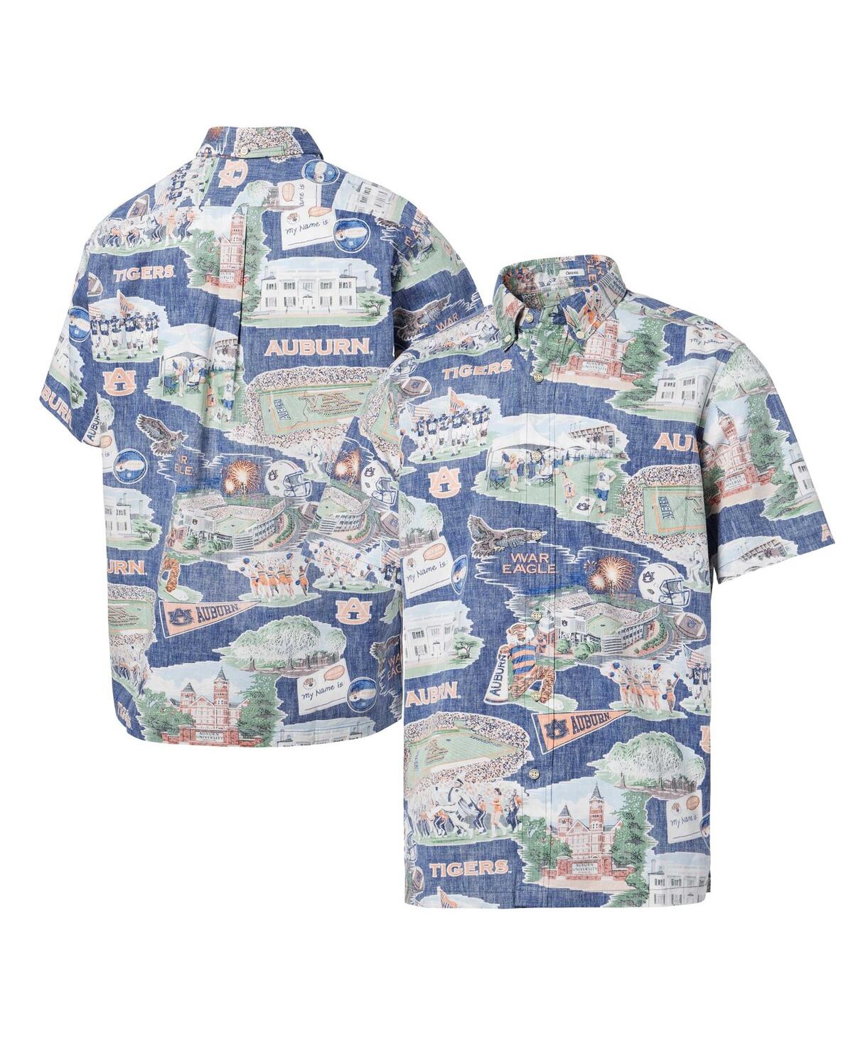 Men's Navy Auburn Tigers Scenic Button-Down Shirt - Navy