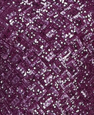 Juniors' Sequined Bubble-Hem A-line Dress