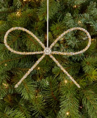 Jeweled Classics Glitter Bow Ornament, Macy's Exclusive