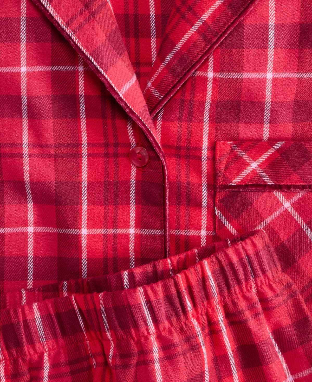Charter Club Women's 2-pc. Cotton Flannel Packaged Pajamas Set, Created For Macy's In Red