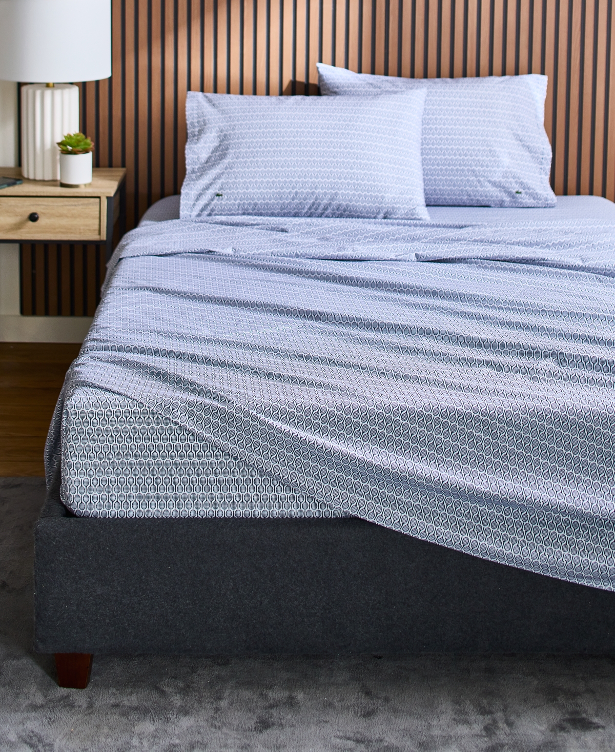 Lacoste Racquet 200-Thread Count Cotton -Pc. Sheet Set