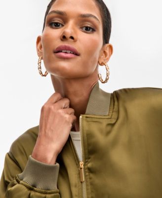 Women's Satin Bomber Jacket, Macy's Exclusive
