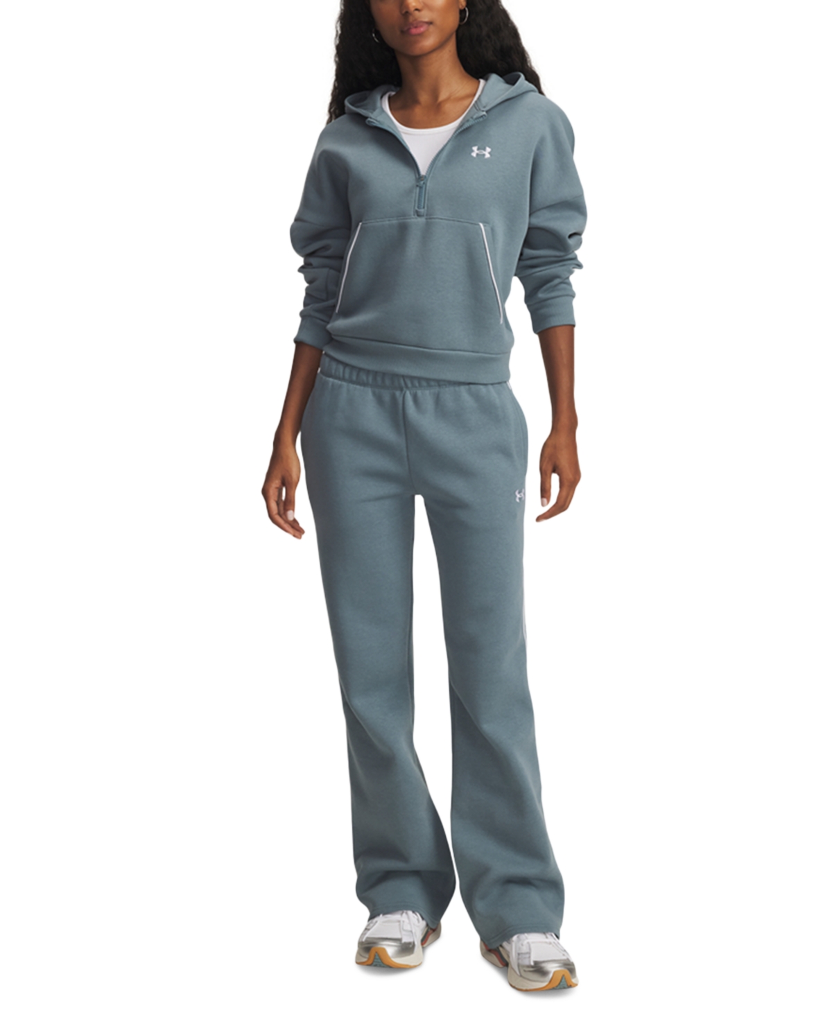 Under Armour Women's Rival Piped-trim Sweatpants In Blue
