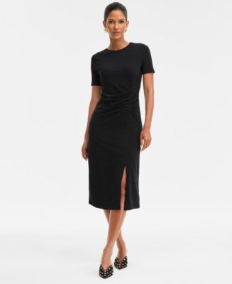 I.N.C. International Concepts Women's Side-Ruched Dress, Macy's Exclusive -  Macy's