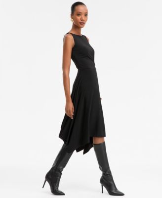 Women's Scoop-Neck Asymmetric-Hem Dress, Macy's Exclusive 