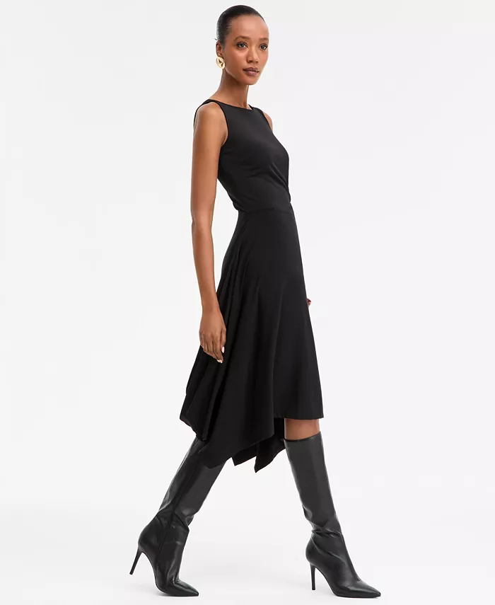 Women's Scoop-Neck Asymmetric-Hem Dress - thumbnail 4