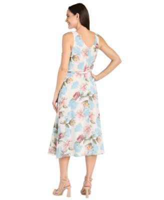 Women's Floral-Print Sleeveless Dress