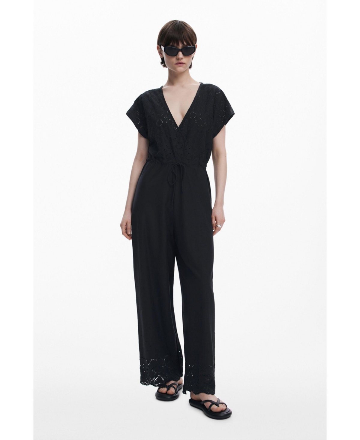 Women's Cut-out jumpsuit - Black