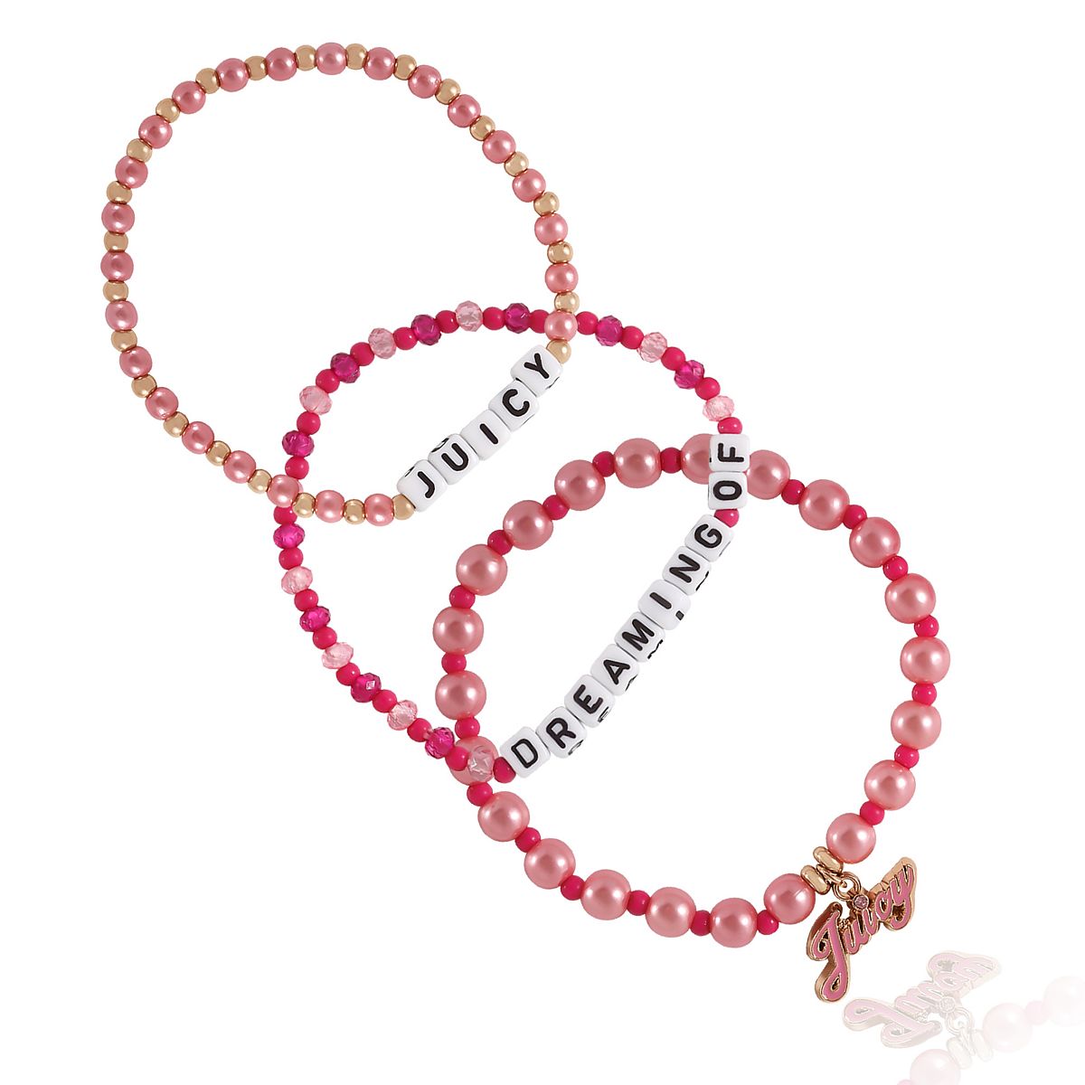 Juicy Couture Kids 드리밍 오브 주시 3피스 스트레치 비드 주얼리