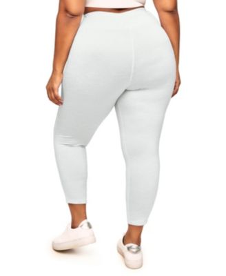 Plus Size Haley High-waist Heather Fleece 7/8 Legging