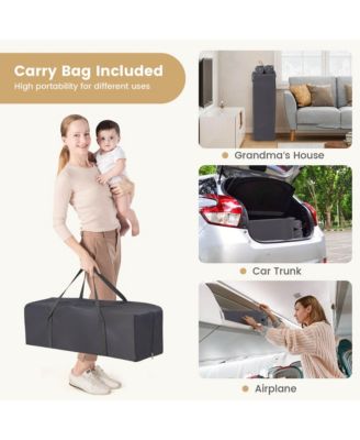 Kids Portable Playard Nursery Center Crib with Hanging Toys & Music Box