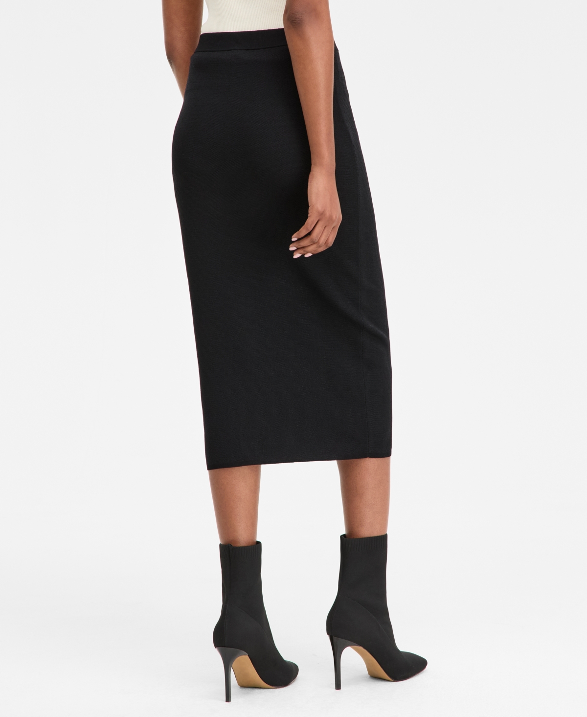 Inc International Concepts Women's Button Sweater Skirt, Macy's Exclusive In Black