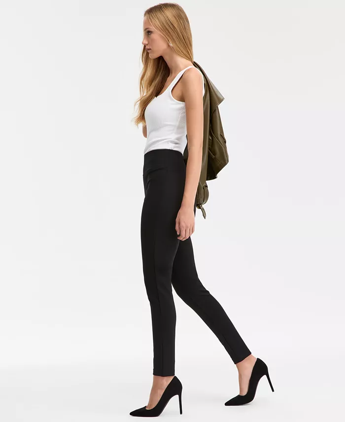 Women's High-Rise Pont&eacute;-Knit Leggings - thumbnail 3