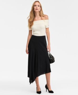 I.N.C. International Concepts - Women's Printed Asymmetrical Midi Skirt