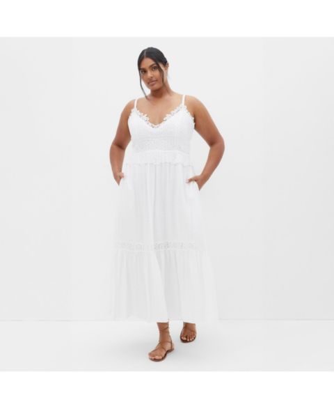 Женское платье CITY CHIC Plus Size Brielle Maxi, цвет: Слоновая кость