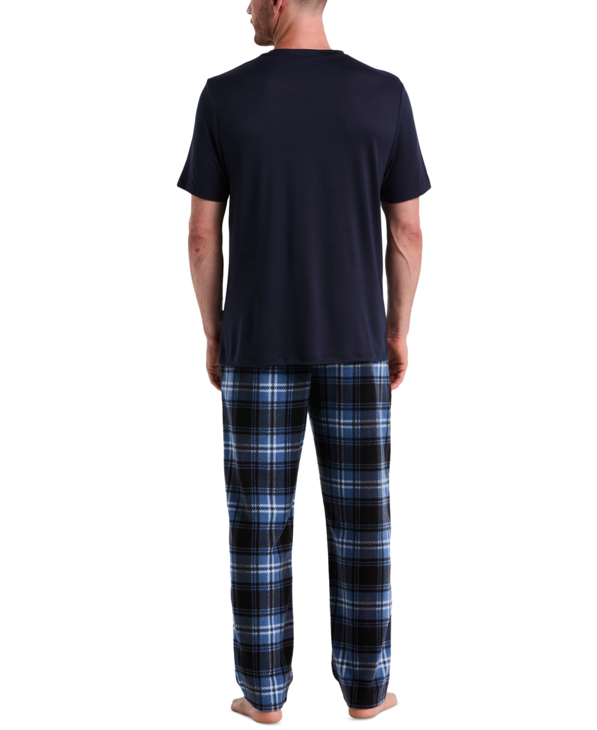 Perry Ellis Portfolio Men's Buffalo Plaid Fleece Pajama Pants In Multi