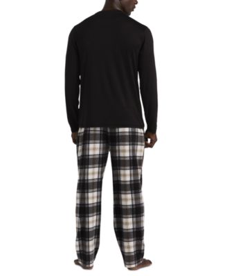 Men's Shirt & Plaid Pajama Set