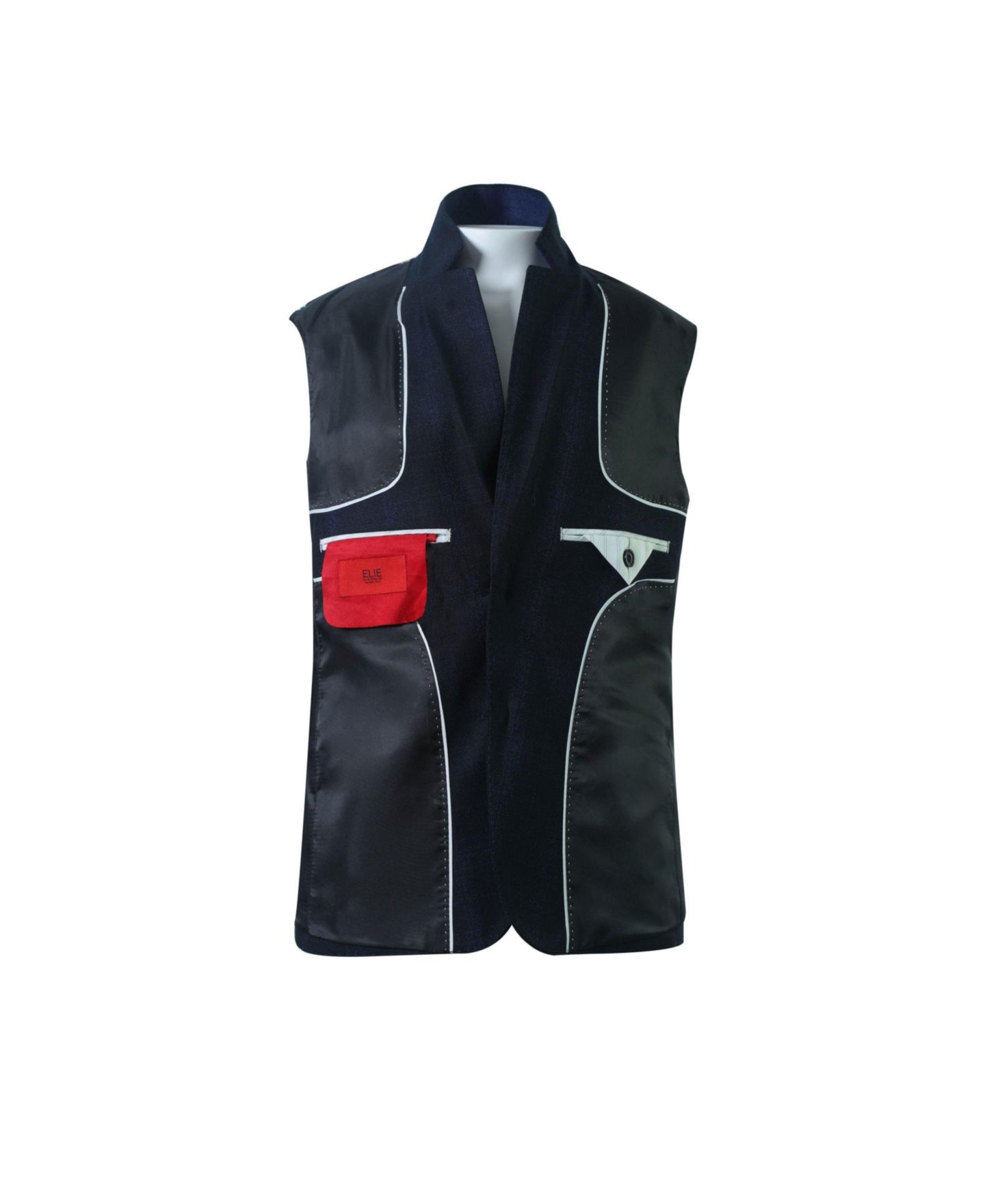 Куртка Elie Balleh Slim Fit Checkered Sports Coat Blazer для мальчиков, цвет: Чёрный — фото 2